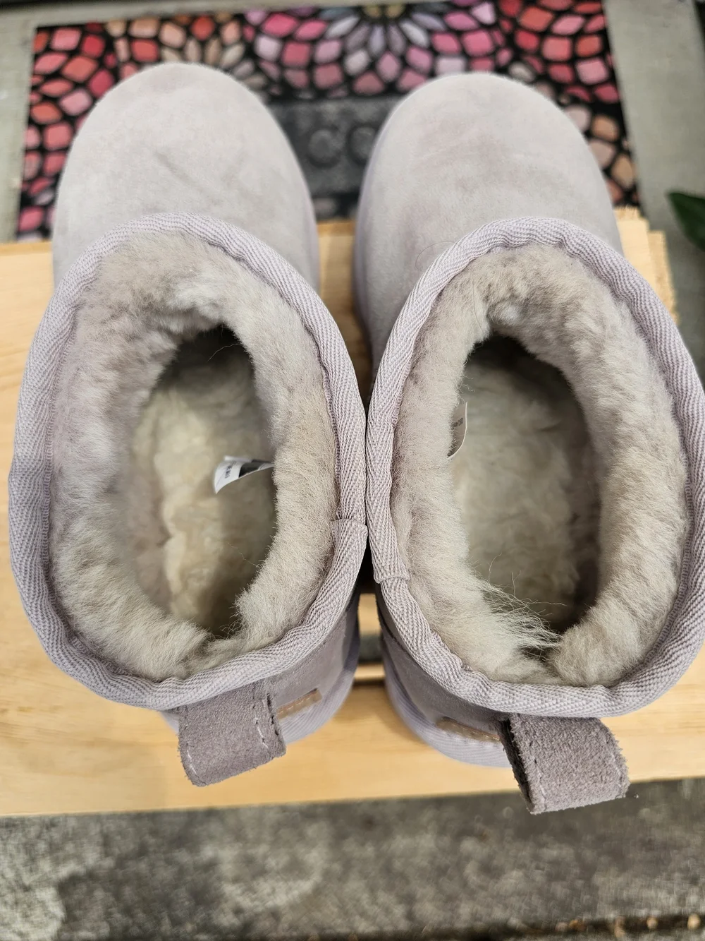 UGG Women's Classic Mini Booties in Light Gray